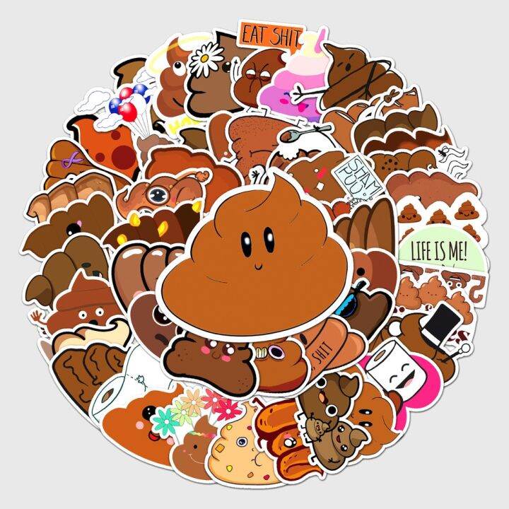 hot-dt-10-50pcs-poop-emoticons-reward-sticker-for-magazine-office-teacher-label-2022