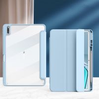 เคสแบบแข็งสำหรับแท็บเล็ตอัจฉริยะอะคริลิคใสสำหรับ Huawei MatePad Air 2023 DBY2-W00 11.5นิ้วพร้อมป้องกันที่ใส่ดินสอ