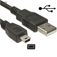 Dolity สายชาร์จข้อมูลสีดำ2.0แบบ USB ยาว1.8ม. สำหรับตัวควบคุมแบบไร้สายสำหรับเล่นเกม Ps3