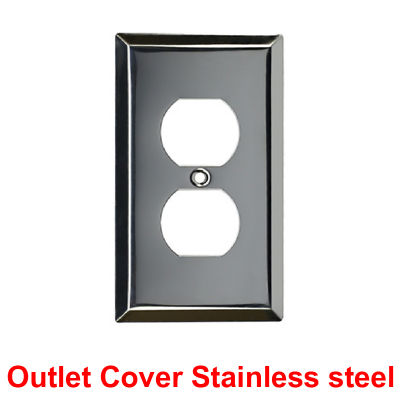 ฝาปลั๊กผนัง Outlet Cover stainless steel US standard แบบ 2 ช่อง  / ร้าน All Cable