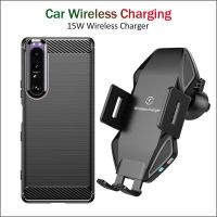 15W Qi Fast Car Wireless Charging Holder for Sony Xperia 1 II III IV 5 IV Wireless Car Charger Stand Auto Clamping Gift Case Car Chargers