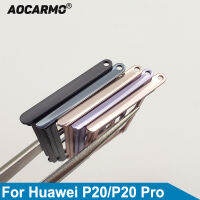 Aocarmo สำหรับ Huawei P20 สำหรับ Huawei P20 Pro โลหะถาดใส่การ์ด Nano Sim MicroSD Slot Holder Replacement Part-SOPO STORE