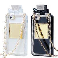 ✺№♞ Perfume Bottle Design 3D Handmade Shiny Sparkle Diamond Tpu Soft Phone Case for Iphone 7 8 Xr XsMax 11 12 13 Pro Max Samsung S20