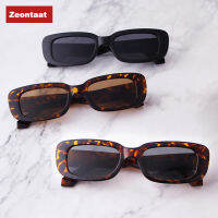 Black Leopard Rectangle Sunglasses Shades Women Brand Designer Men Vintage Rectangular Frame 90s Trendy 2022 Sun Glasses