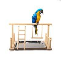 Bird Perch Stand Food Tray Summer Ladder Nest Snuggle Hideout Toys to Sleep for Play Cage for Conure Parakeet for Play R