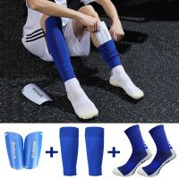 A Elasticity Soccer Shin Sleeves Guard Set Adults Soccer Hight Pads Trusox Anti-Slip Socks Legging Cover Sports Protective Gear Supports Braces