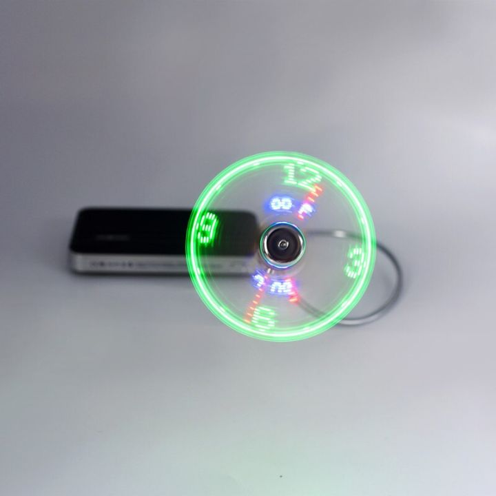 พัดลม-usb-มินิแสดงเวลาและอุณหภูมิครีเอทีฟมีไฟ-led-สินค้าอุปกรณ์ที่น่าสนใจใหม่สำหรับแล็ปท็อป-pc-ดรอปชิป2020ฟีโอน่า