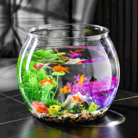 Cuenco Redondo De Plástico Para Acuario,Florero De Peces Dorados,Mini Caja De Burbujas Transparente,Terrario,Betta,Cuencos De Cría,Globo Decorativo