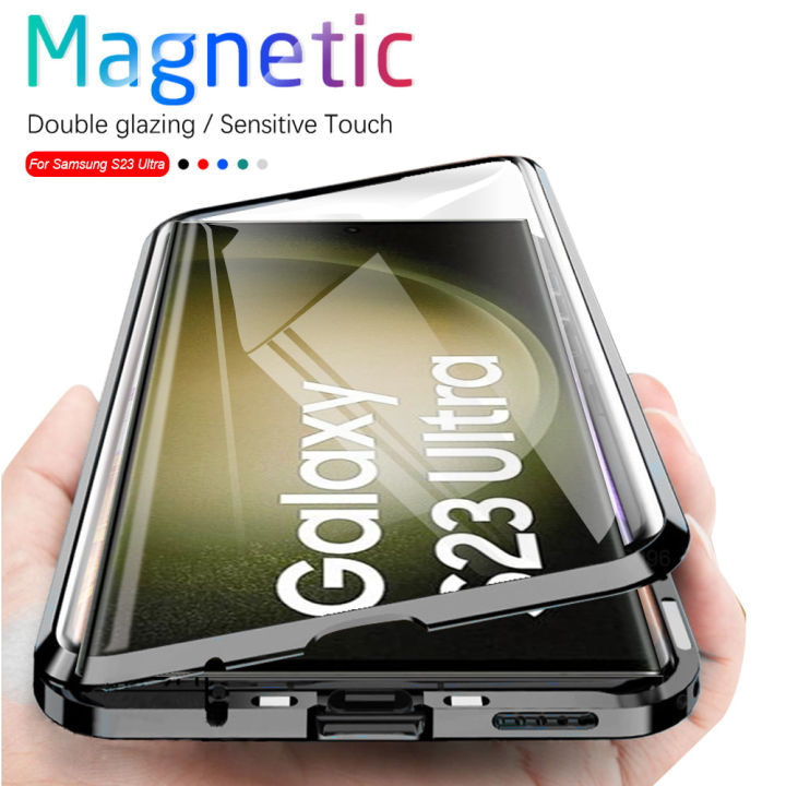 Metal Magnetic Case For Samsung Galaxy S23 Ultra Sumsung S23Ultra 5G S ...