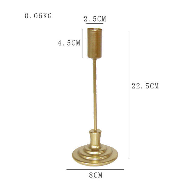 ที่วางเทียนประดับเชิงเทียนตกแต่งที่ใส่เทียนเดี่ยวเชิงเทียนเหล็กขึ้นรูปตกแต่งมื้อค่ำแสงเทียน