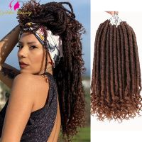 ผมเปียโครเชท์สำหรับผู้หญิงลาย Goddess Faux Locs สำหรับผู้หญิงส่วนต่อผมโครเชต์สังเคราะห์12ปลายหยิก