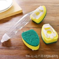 hot【DT】☸✖  1Pcs Replaceable Cleaning with Refill Handle Scouring Sponge Dispenser Dish Scrubber Washing