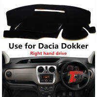 Taijs ขวามือไดรฟ์แผงควบคุมรถเสื่อ Dash-Mat สำหรับ Dacia Dokker ม่านบังแดดวัสดุโพลีเอสเตอร์ที่ดีร้อนขายในช่วงฤดูร้อน