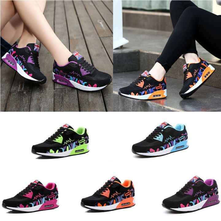 ไซส์35-40-women-camouflage-wedge-sneakers-round-toe-lace-up-sport-shoes