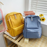 Fashion Womens Backpack School Backpack Solid Color Shoulder Bag Ladies Student Travel Bag Large Capacity Handbags Knapsacks