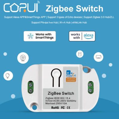 CORUI Zigbee Smart Switch Module APP Remote Control Switch Controller AC85-265V 10AWork With Smart Things Alexa Google Home