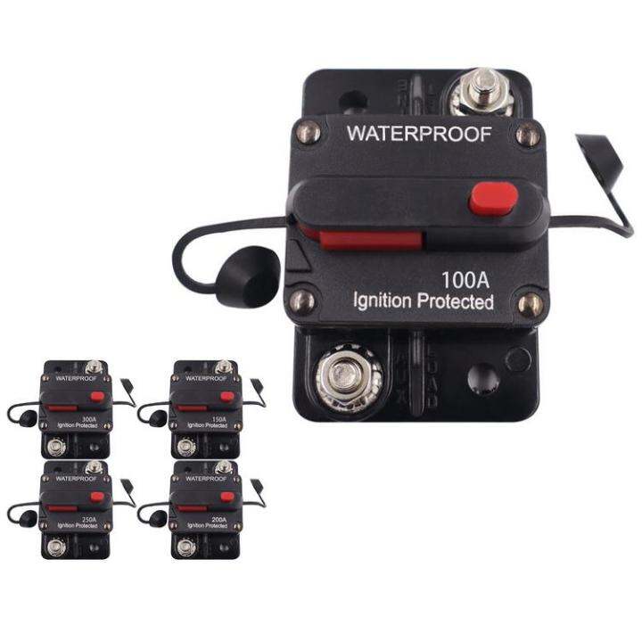 Circuit Breaker 100A to 300A with Manual Reset Waterproof Inline Fuse