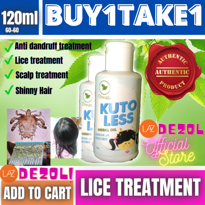 Pure Organic (Buy1Take1) Authentic Diwata Kutoless Lice Remover Kuto