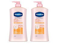 ( 500 มล. X 2 ขวด  ) Vaseline Healthy Bright SPF24 PA++ Uni      500 ML. *2