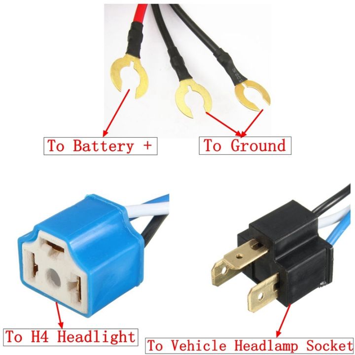 h4-negative-switched-led-headlight-lamp-bulb-relay-wiring-harness-plug-kit
