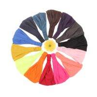 Women double layered cotton headband Headwear headwrap Sports turban H003