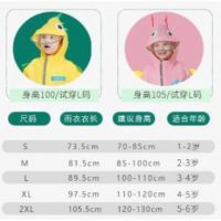 [Hot] Childrens Raincoat Kids Kindergarten Collective Poncho Whole Body Rainstorm Boys Girls Dinosaur 2-6 Years Old