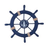 Mediterranean Ship Rudder Decoration Nautical Boat Wheel Helm Wooden Craft Home Decoration Accessories