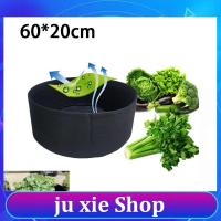 JuXie store 60*20cm Nursery Pot Growing Fabric Garden Raised Bed Round Planting Container Grow Bags Black Planter Pot For Plants