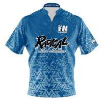 Radical DS Bowling Jersey - Design 2118-RD 3D Polo Shirt Zipper Polo