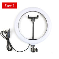 Dimmable LED Selfie Ring Light Camera Phone USB ring lamp Photography Fill Light with Phone Holder Stand For Makeup Live Stream