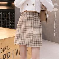 S-2xl Korean Plaid Woolen Irregular Skirt Women  Autumn And Winter Women Plus Size Skirts Ladies Mini Skirt Jupe Femme