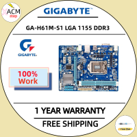 Gigabyte GA-H61M-S1เมนบอร์ดดั้งเดิม LGA 1155เมนบอร์ด DDR3 H61M-S1 16GB รองรับ I5 I3 I7เมนบอร์ดเดสก์ท็อปพีซีเมนบอร์ด