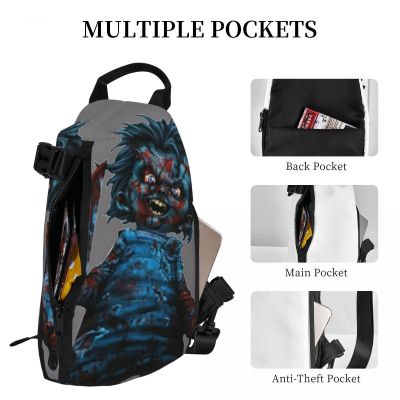 Chucky Series กระเป๋าสะพาย Series Novelty Chest Bag Boy Sports Workout Sling Bag Business Graphic Small Bags