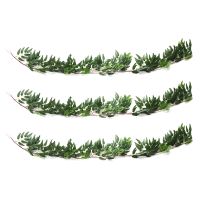 3 Pack (16.8Ft) Artificial Willow Leaves Vines Twigs- Fake Silk Hanging Willow Plant Greenery Garland String for Indoor