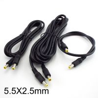 12V 5.5MM X2.5mm Plug Power cable connector 0.5m 1.5M 3m DC male to male Cord Adapter Extension wire for pc laptop power supply