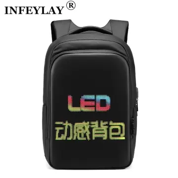 LED Display Backpack Advertising Light Led Display DIY Dynamic City  Backpack Walking Billboard Shoulder Bags WiFi APP Version