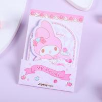 Kawaii Sanrio อนิเมะโน้ตกระดาษแปะน่ารัก Cinnamoroll Hello Kitty Kuromi ของฉัน Melody กระดาษโน๊ตเครื่องเขียนเด็กริเริ่มของขวัญ