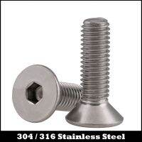 M8 M8 * 70/80/90/100 M8x70/80/90/100 304 316ประตูบ้านแบบสแตนเลส Din7991 Bolt ซ็อกเก็ตหกเหลี่ยมแบนสังกะสี Countersunk หัวสกรู