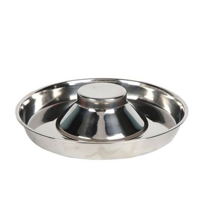 Stainless Steel Dog Bowl Puppy Litter Food Feeding Dish Weaning SilverStainless Feeder Water Bowl