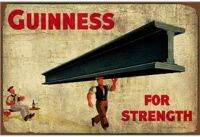 Guinness แผ่นโลหะติดผนังวินเทจสำหรับป้ายดีบุกแข็งแรงทนทานภาพวาดเหล็กย้อนยุคสำหรับบาร์คาเฟ่โรงรถบ้านของขวัญวันเกิดงานแต่งงาน