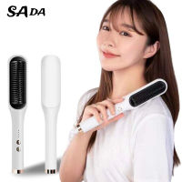 SADA หวีผมตรงไม่เจ็บที่หนีบผมตรง Curl Dual-Purpose Splint Curling Comb Lazy Curler