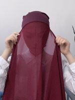 Syal Jilbab Sifon 2 In 1 Dengan Topi Dalam เสื้อเจอร์ซีย์ Semua Dalam Satu Setelan Untuk Wanita Muslim Jilbab Vinient 25 Warna Baru