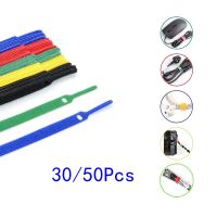 30/50Pcs Releasable Cable Ties Plastics Fastening Reusable Cable Tie Straps Nylon Wrap Zip Bundle Bandage Tie