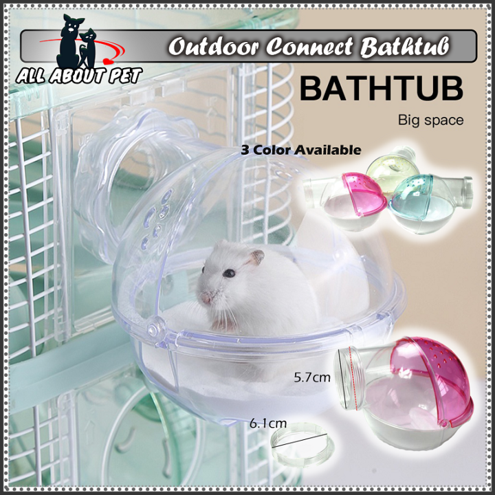 View of Hamster Cage External Bathroom / DIY Connecting Tunnel | Bilik Mandi ...