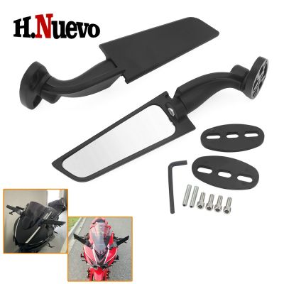 Motorcycle Rearview Mirrors 2PCS Wind Wing Rear Side Mirrors Adjustable Rotating For YAMAHA R1 R15 R3 R25 R1S R6 R6S Accessories