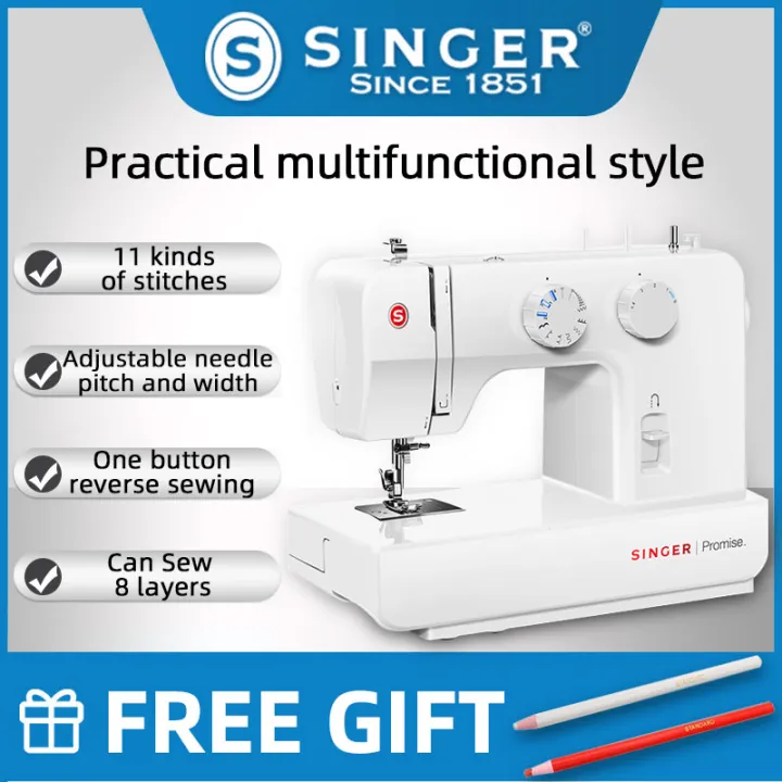 เครื่องเย็บผ้า Singer 1409สัญญาไฟฟ้าอเนกประสงค์สูงแบบพกพาความเร็วสูง