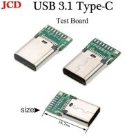 Jcd Usb 3.1 Type C ตัวเชื่อมต่อ24พินอะแดปเตอร์ช่องเสียบปลั๊กตัวเมียไปยังสายเคเบิลบัดกรี24 P บอร์ด Pcb Papan Ujian สนับสนุน