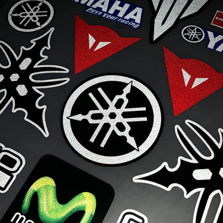 สัญลักษณ์รถสกู๊ตเตอร์รถจักรยานยนต์1ชุด-สัญลักษณ์รถสกู๊ตเตอร์รถมอเตอร์ไซด์ของตกแต่งหมวกรูปลอกสำหรับรถจักรยานยนต์-yamaha-finn-grand-filano-yzf-r7