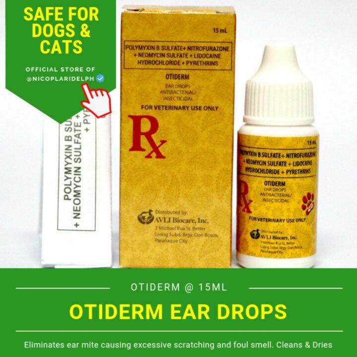 Otiderm Ear Drops for Fast Treatment of Earmites and Bacterial