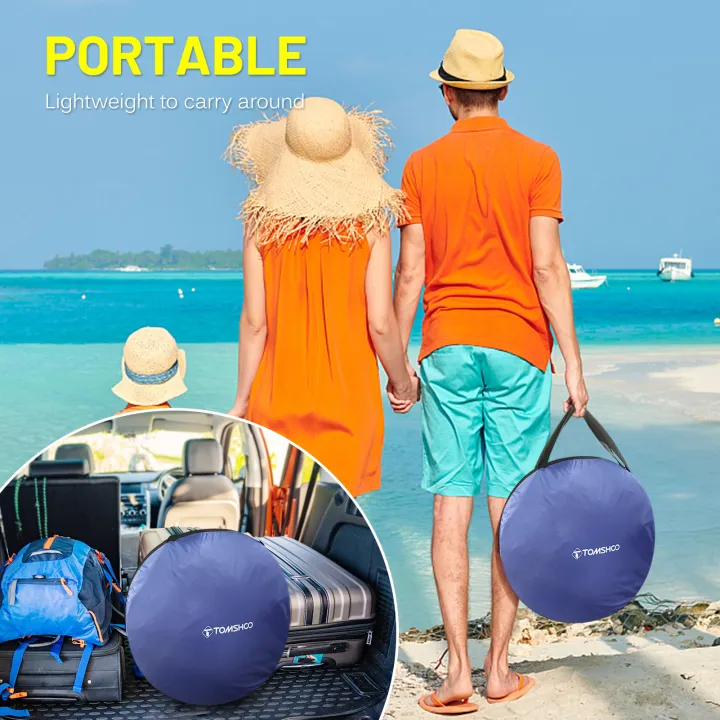 tomshoo-beach-tent-instant-pop-up-beach-shade-sun-shelter-เต็นท์-canopy-cabana-พร้อมกระเป๋าถือ